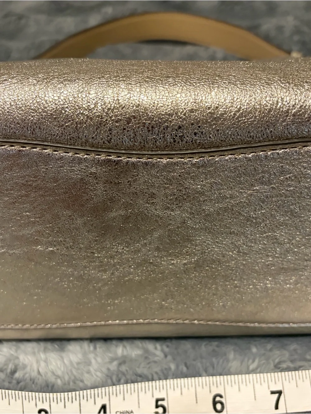 Tory Burch Metallic Gold Leather Shoulder Bag